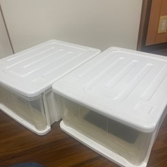 収納ケース白　2個セットの画像