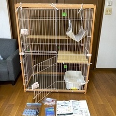 ❤️綺麗なキャットゲージ　モダン　キャットハウス　2段　ねこトイ...