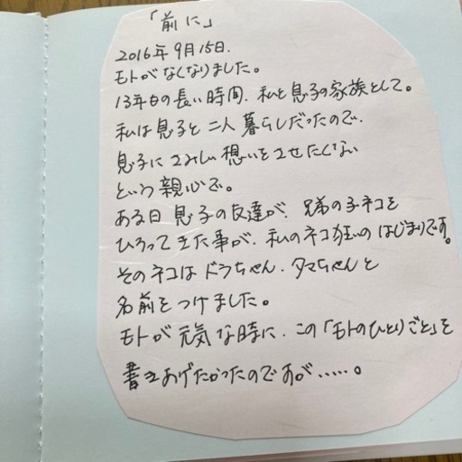 ネコの話し　その1   モトのひとりごと