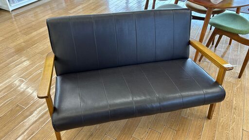 ★ジモティ割あり★  ソファ　二人掛け  H69×D65×W127 クリーニング済み TK009