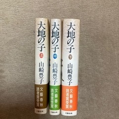 大地の子、山崎豊子、上中下、ハードカバーの画像