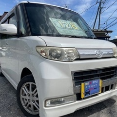 ★支払い総額12.8万円★ダイハツ タントカスタム 即日納車可能♪ワンセグテレビ社外ナビETC 純正アルミ スマートキー 早い者勝ちプライス！の画像