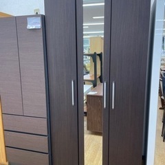 ★ジモティ割あり★ 鏡付きワードロープ W100×D55×H19...