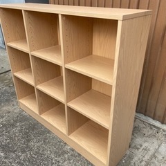 ●木製収納棚　高さ100×幅114cm●の画像