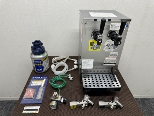 ボクソン　業務用　２口　生ビールサーバー　ディスペンサー　アサヒヘッド付き　厨房　飲食店　VT-25D-W