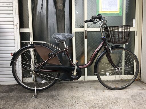 地域限定送料無料　バッテリー新品　ブリヂストン　アシスタ　子供乗せ　新基準　茶　ナチュラ　ビビ　神戸市　電動自転車