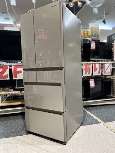 【店頭お渡し】USEDきれいめ☆　ﾊﾟﾅｿﾆｯｸ　6ﾄﾞｱ　低め設計　450L　2021年製