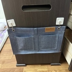 ISSEIKI ドレッサー 鏡台 ダークブラウン 幅58.5 イス付き 木製家具 の画像