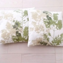 　爽やか　インテリアクッション　2個セット　クッション　ボタニカル