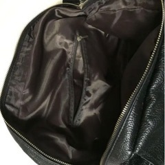 牛革トート　黒バック　ハラコ素材　革バック　牛皮　バックの画像