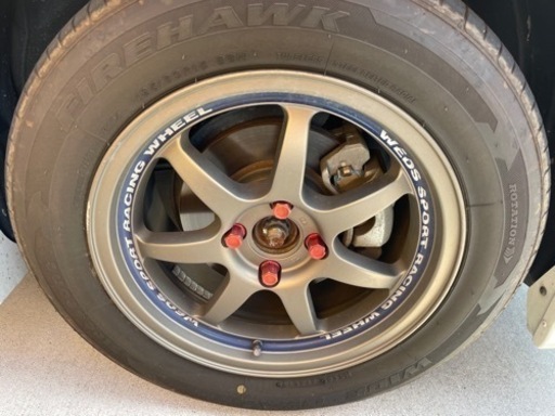 Weds weds SPORT 15×7J 4H100 FIREHAWK WIDEOVAL 195/60R15 タイヤ4本
