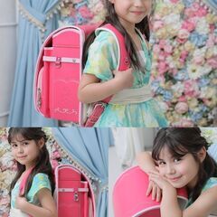 【新品】女の子ランドセル ベーシックガール 大容量 軽量 6年保証 特典付 全国送料無料 スクールバック 小学生通学カバン ローズレッド②の画像
