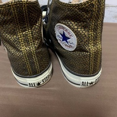 converse スニーカー　スパンコール　ゴールドの画像