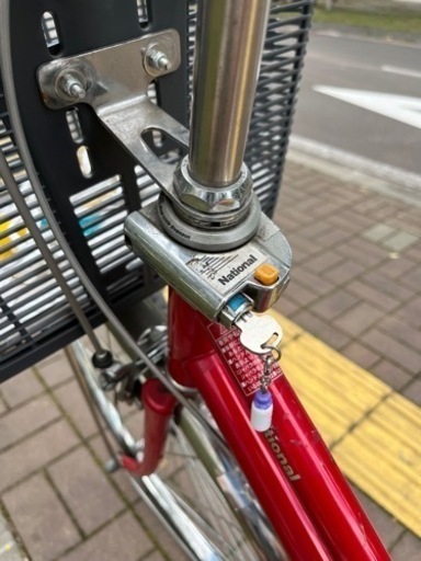 自転車　ナショナル　3段変速　ロック2個付き