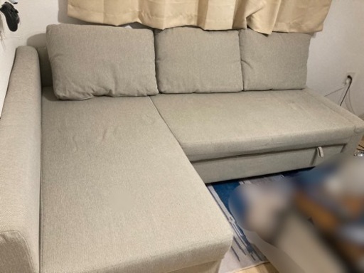 【受け渡し決定】IKEA ソファベッド　ベージュ