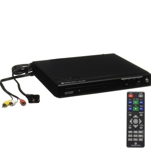 【超美品‼️】ヴァーテックス DVDプレーヤー リモコン付き ブラック♪