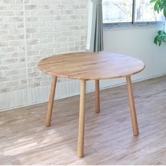 北欧風 円形ダイニングテーブル 引き取り限定 木製 美品 初台/...