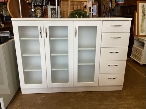 万代店　カウンター下収納　スリムサイドボード