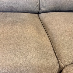 布張りカウチソファ (ウォール3KD RC GY)