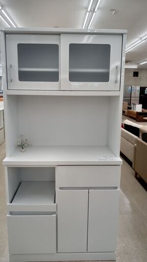 ★ジモティ割あり★ マルコ木工 レンジボード 白 H180.5×D45×W88.5 クリーニング済み TJ1769