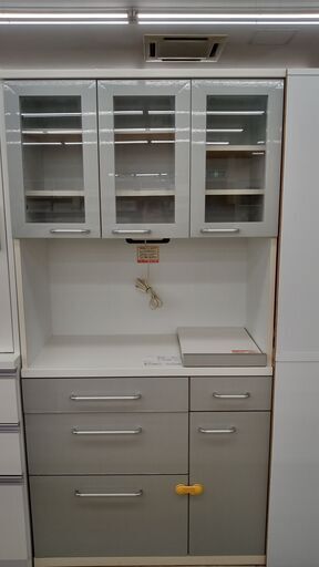 特別値引き★ジモティ割あり★ 高橋木工所 レンジボード シルバー H180×D41×W89 クリーニング済み TJ1770