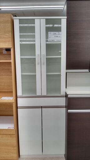 ★ジモティ割あり★  食器棚 白 H178.5×D39.2×W60 クリーニング済み TJ1771