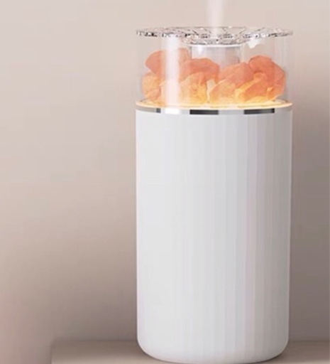 1セット自然の美しさと保湿の塩石アロマ加湿器、ベッドサイド、オフィスデスク、寮、リビングルームのコーヒーテーブル用　アロマ
