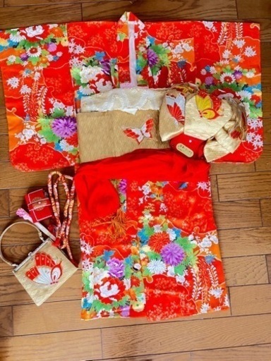 753 子ども着物　七五三　3歳　7歳　セット　大柄