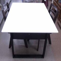 ニトリ 2人掛けダイニングセット バタフライ式 回転チェア×2脚 伸長式 幅