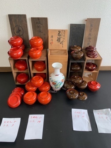 骨董 椀 壺 木箱入り 大量まとめ売り 昭和レトロ 蔵出し