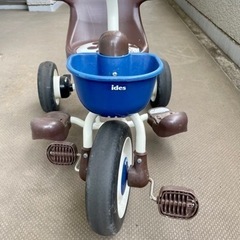 アイデス　手押し棒付き　三輪車　ミッキーマウス　サンシェード付きの画像