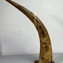 ✨🔔期間限定・特別価格🔔✨縁起物 水牛のツノ オブジェ 置物