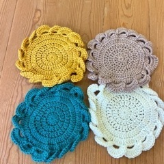 【新品】ニットコースター　コースター③