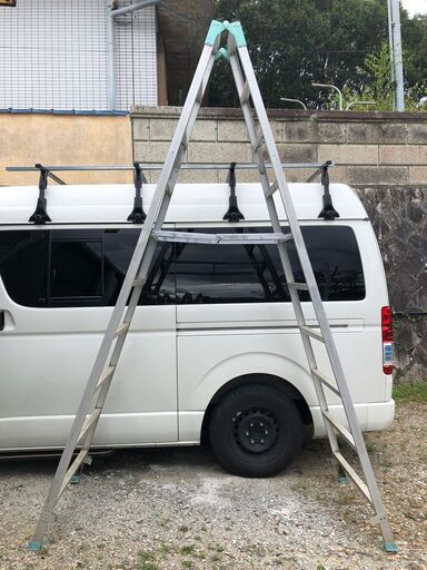 ☆彡②業務用!!!とても丈夫なアルミ製脚立!!!高さ約300ｃｍ!!!大工・植木・洗車・日曜大工・などなど・・・