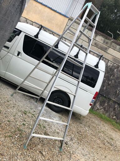☆彡②業務用!!!とても丈夫なアルミ製脚立!!!高さ約300ｃｍ!!!大工・植木・洗車・日曜大工・などなど・・・