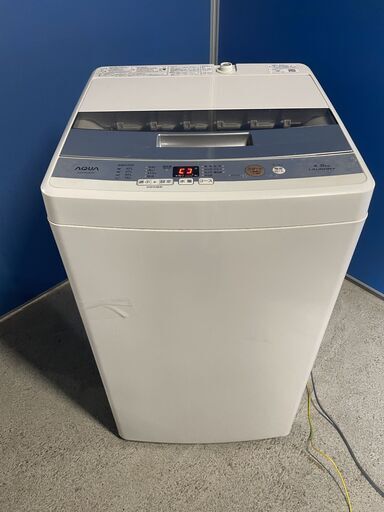 【良品】AQUA 4.5kg洗濯機 AQW-S45E 2018年製 通電確認済み 人気 早いもの勝ち！ 引取歓迎 配送OK