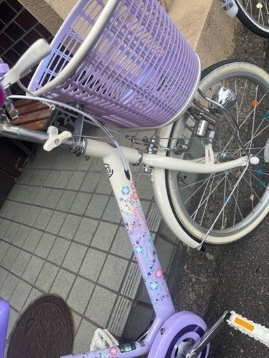 子供用自転車♡ブリヂストン♡パープル♡キラキラ自転車20インチ