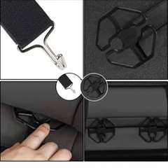 新品☆ レザーシートカバー 赤 黒 車 Amazon BASIC 運転席 助手席の画像