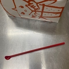 業務用スプーンストロー赤包装なしの画像