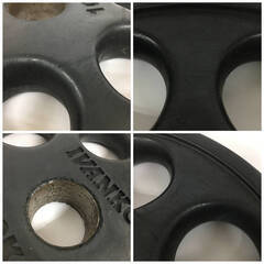 ???UNY5/66 IVANKO イヴァンコ オリンピックラバー プレート 10㎏×2 計20㎏ 穴径50mm イージーグリップ ラバーウェイト セット⑤○???