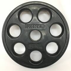 ???UNY5/66 IVANKO イヴァンコ オリンピックラバー プレート 10㎏×2 計20㎏ 穴径50mm イージーグリップ ラバーウェイト セット⑤○???