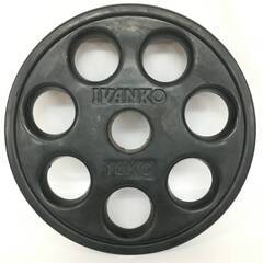 ???UNY5/66 IVANKO イヴァンコ オリンピックラバー プレート 10㎏×2 計20㎏ 穴径50mm イージーグリップ ラバーウェイト セット⑤○???