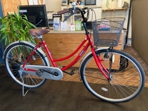 【26インチ自転車】レッド　名古屋プレミアム商品券×金鯱マネー参加店舗