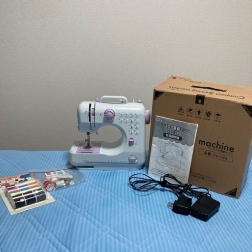 コンパクト電動ミシン 稼働品　取説、おまけ付き