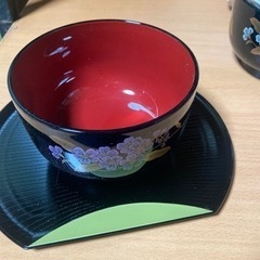多用椀　合成漆器　5脚セットの画像