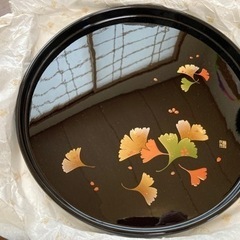 【値下】丸盆　鳥居ユキ（直径30センチ程）