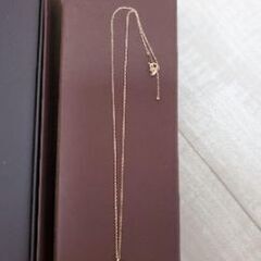 K18PGとダイヤモンド　ネックレス　チェーン全長約44.5cm