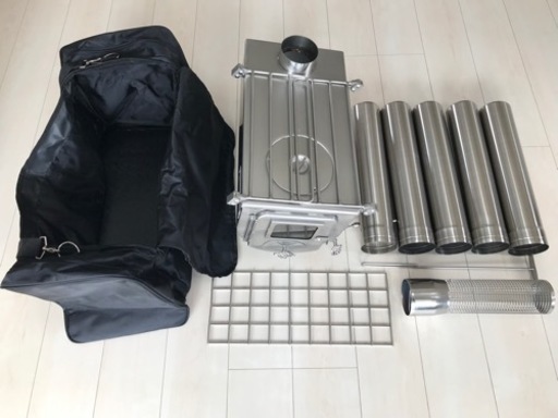 （値下げしました）（新品）ウッドストーブＬサイズ ケース付き　薪ストーブ　新品未開封