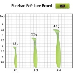 Funzhan ソフトなルアー T形尾の画像