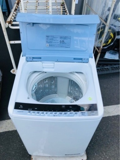 北九州市内配送無料　保証付き　日立 HITACHI BW-8WV A ビートウォッシュ 全自動洗濯機 （8kg） ブルー]